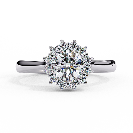 Callista Pear Halo Ring