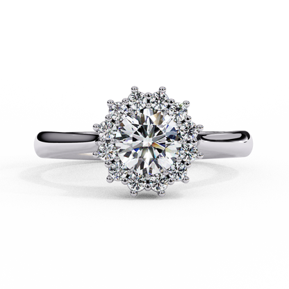 Aurelia Oval Halo Lab Grown Diamond Ring