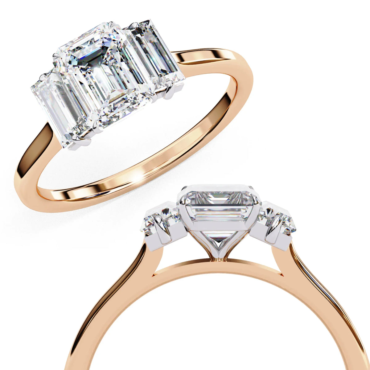 Celestia Emerald Trilogy Ring - Ophiratbf
