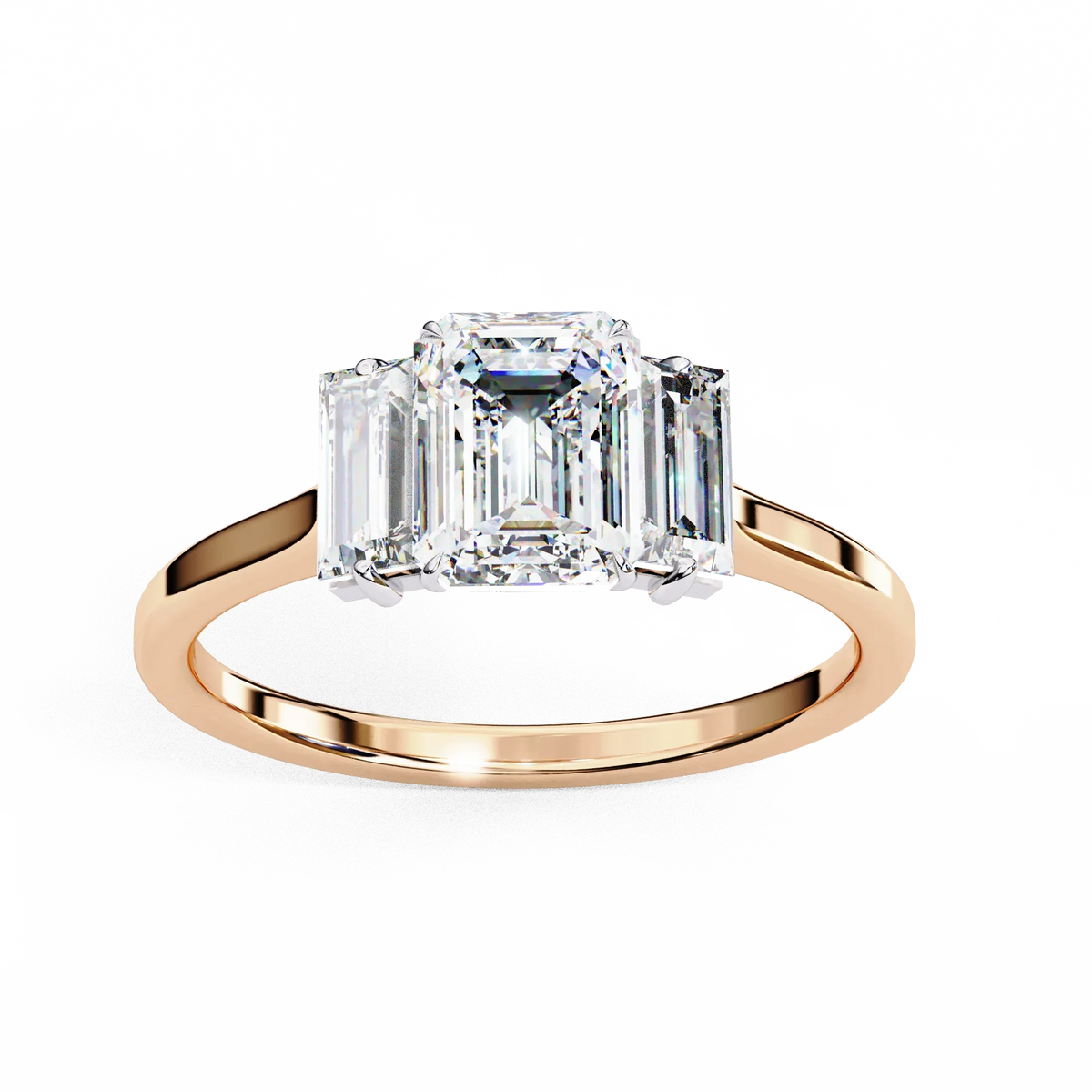 Celestia Emerald Trilogy Ring - Ophiratbf