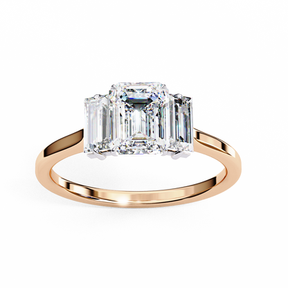 Celestia Emerald Trilogy Ring
