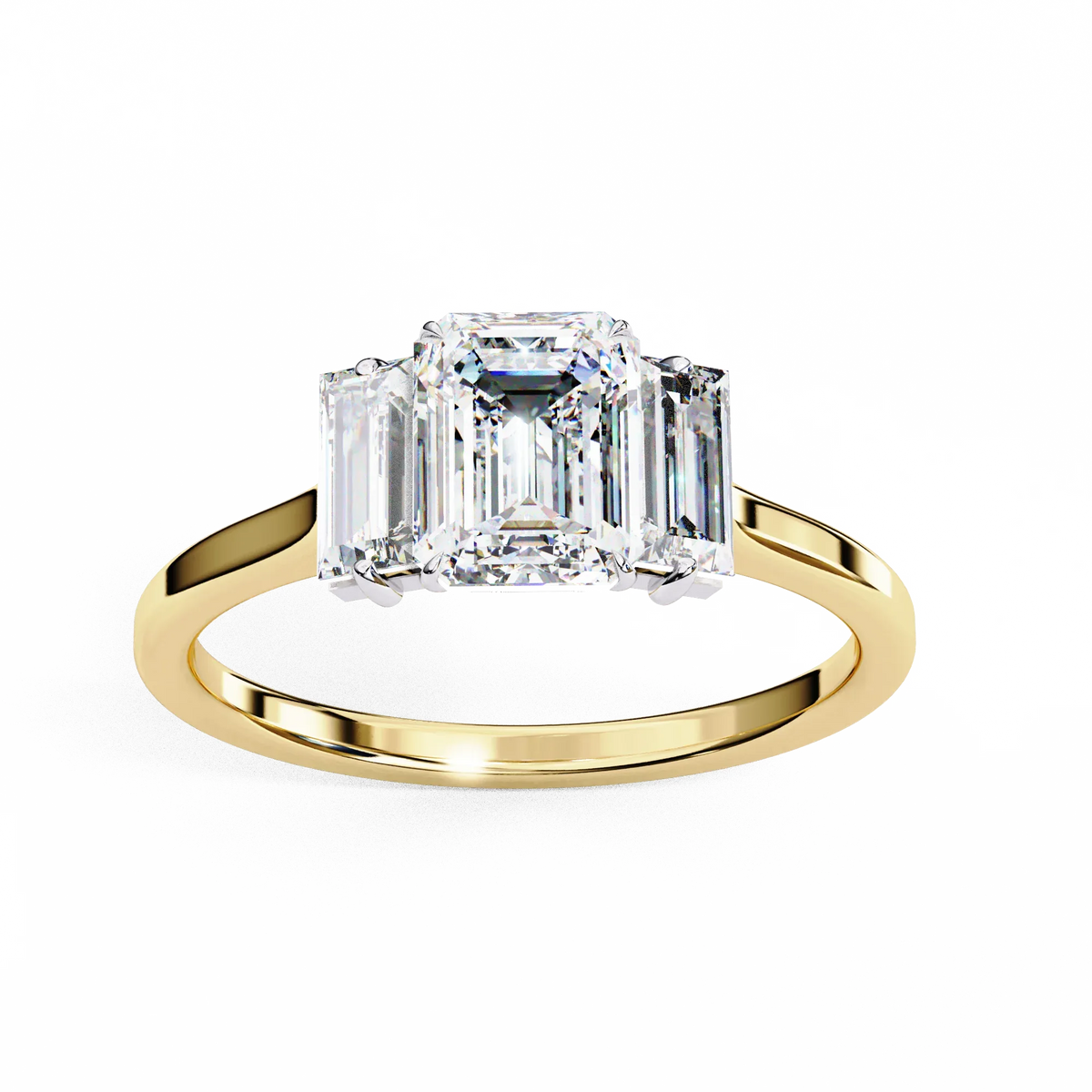 Celestia Emerald Trilogy Ring - Ophiratbf