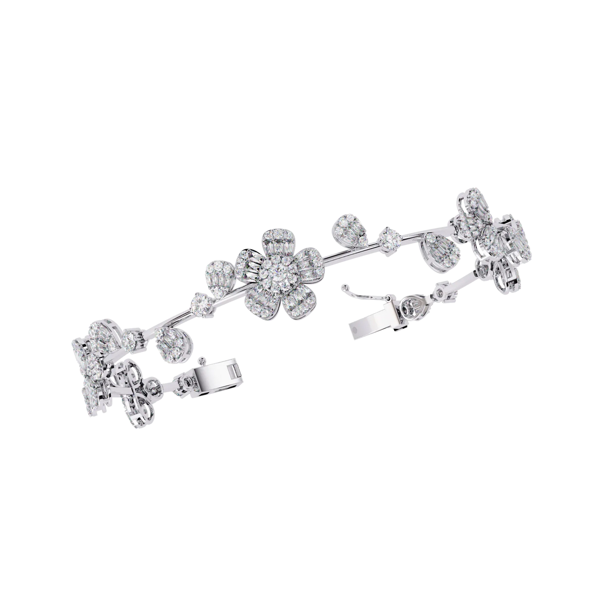 Spring Gala Lab Grown Diamond Flower Bracelet - Ophiratbf
