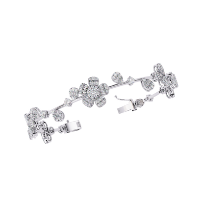 Spring Gala Lab Grown Diamond Flower Bracelet