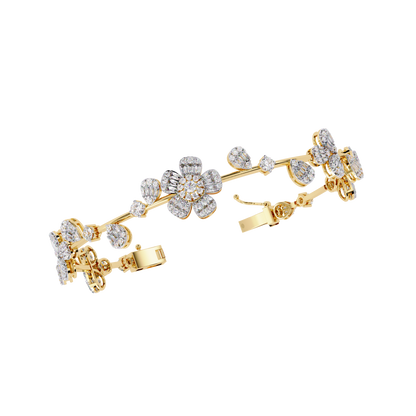 Spring Gala Lab Grown Diamond Flower Bracelet