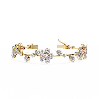 Spring Gala Lab Grown Diamond Flower Bracelet