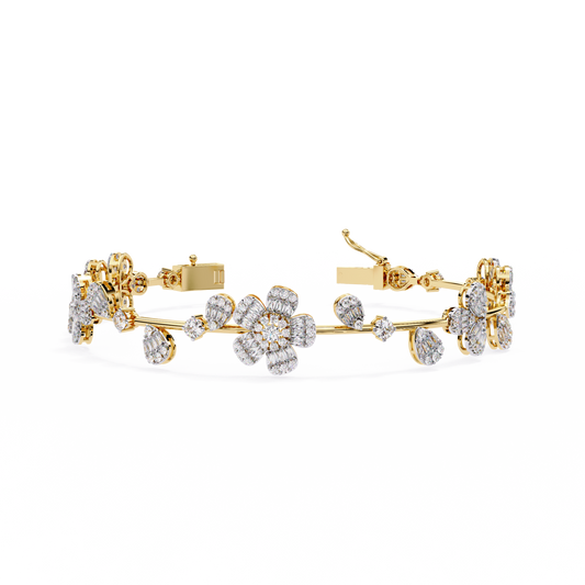 Spring Gala Lab Grown Diamond Flower Bracelet