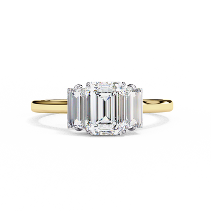 Celestia Emerald Trilogy Ring