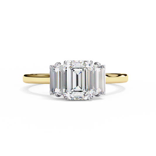 Celestia Emerald Trilogy Ring