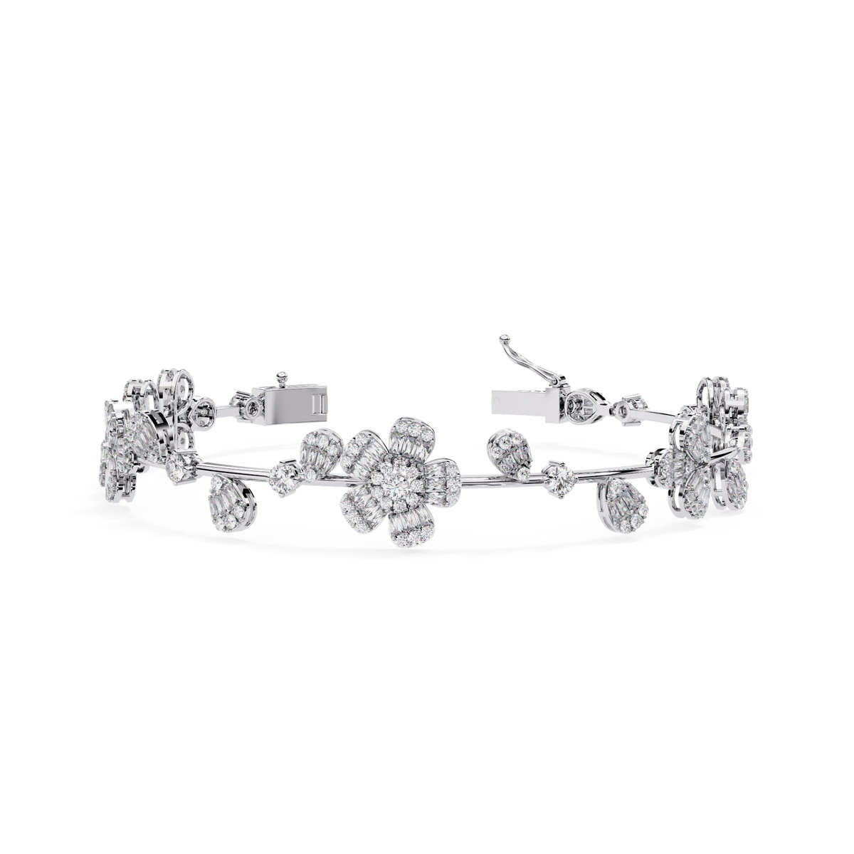 Spring Gala Lab Grown Diamond Flower Bracelet - Ophiratbf