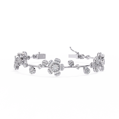 Spring Gala Lab Grown Diamond Flower Bracelet