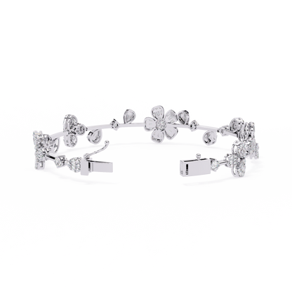 Spring Gala Lab Grown Diamond Flower Bracelet