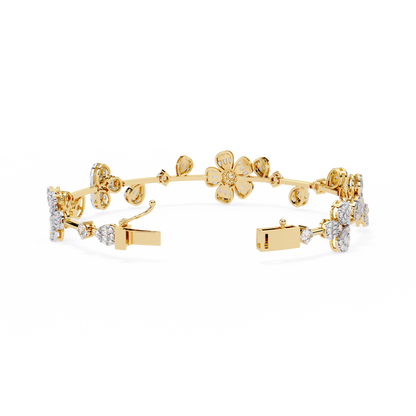 Spring Gala Lab Grown Diamond Flower Bracelet
