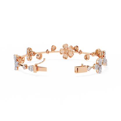 Spring Gala Lab Grown Diamond Flower Bracelet