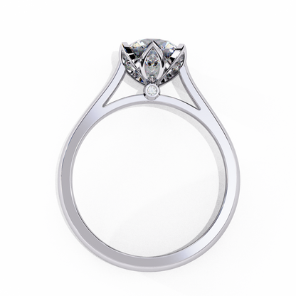 Round lab grown diamond Solitaire