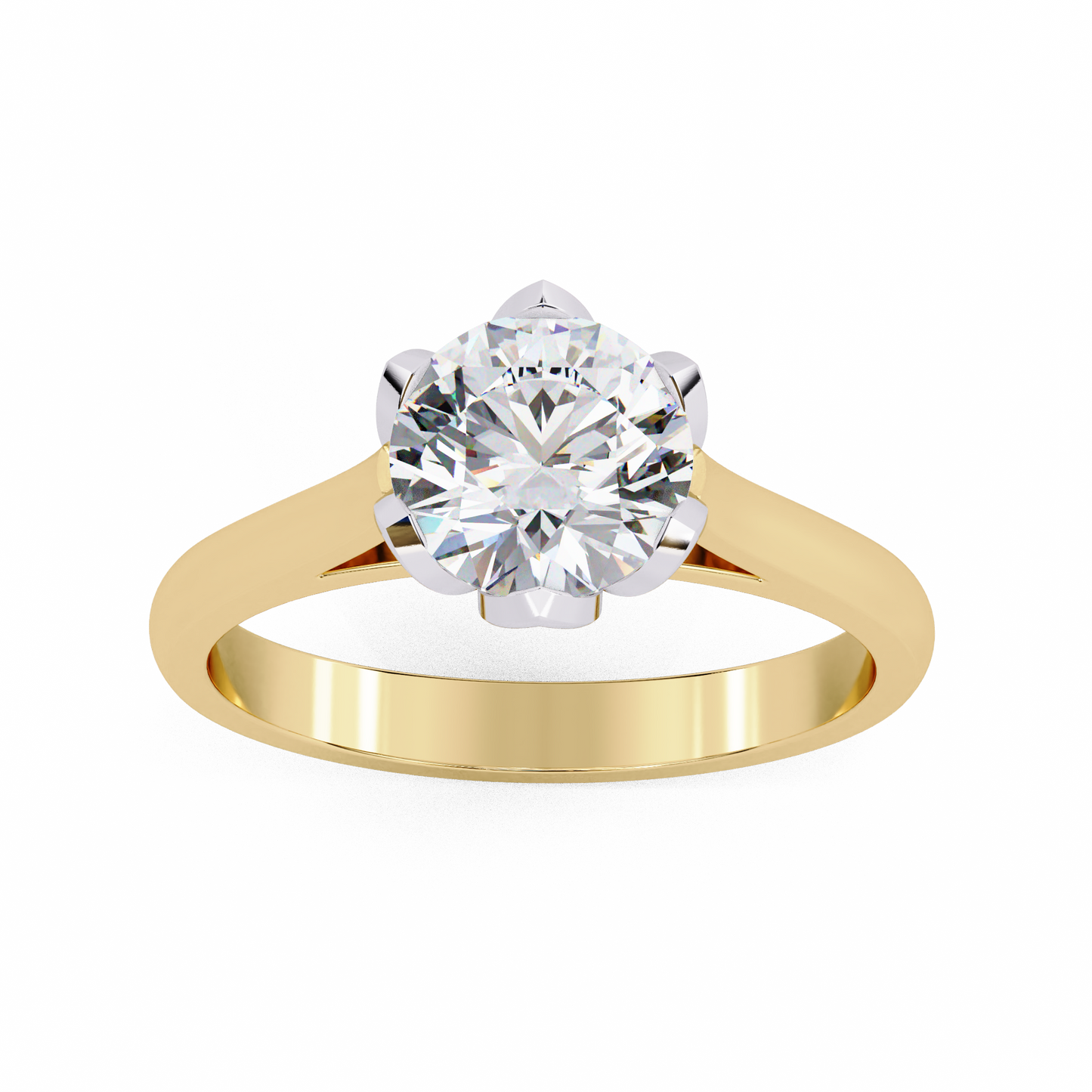 round lab grown diamond solitaire