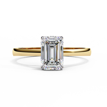 Aurora Emerald Classic Solitaire Ring