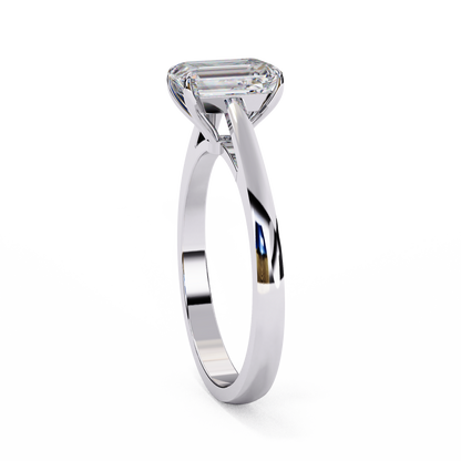 Aurora Emerald Classic Solitaire Ring