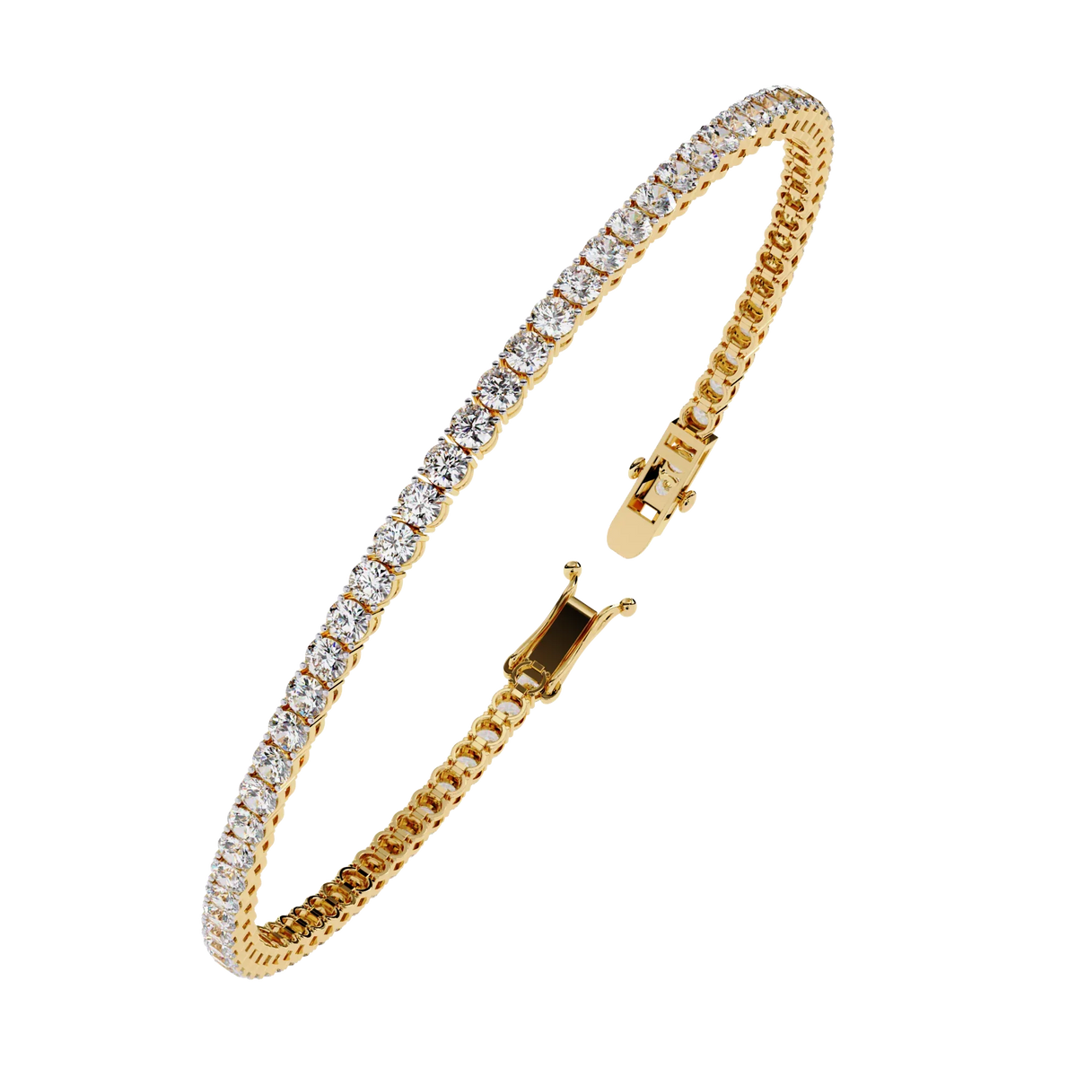 Sleek Line Lab Grown Diamond Tennis Bracelet - Ophiratbf
