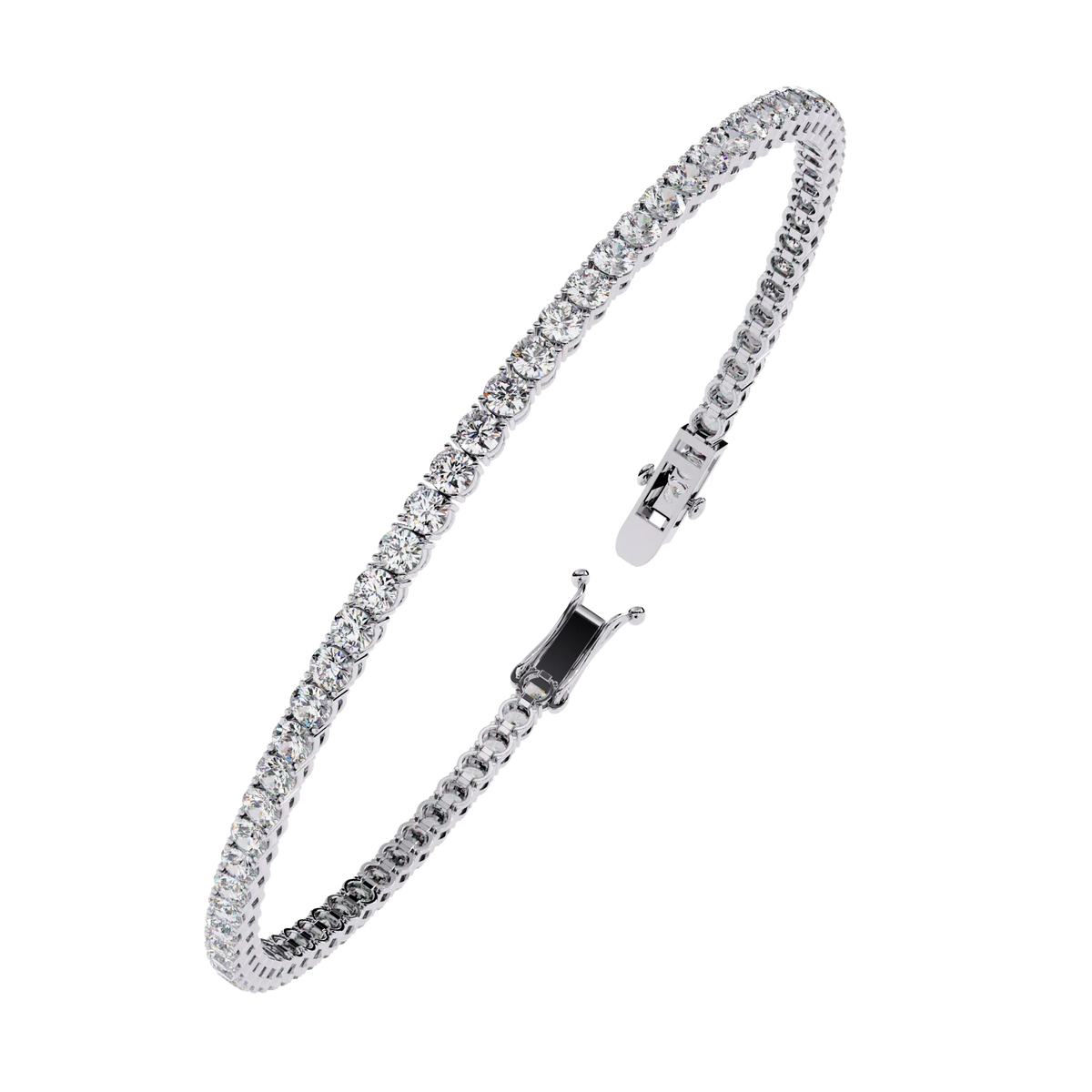 Sleek Line Lab Grown Diamond Tennis Bracelet - Ophiratbf