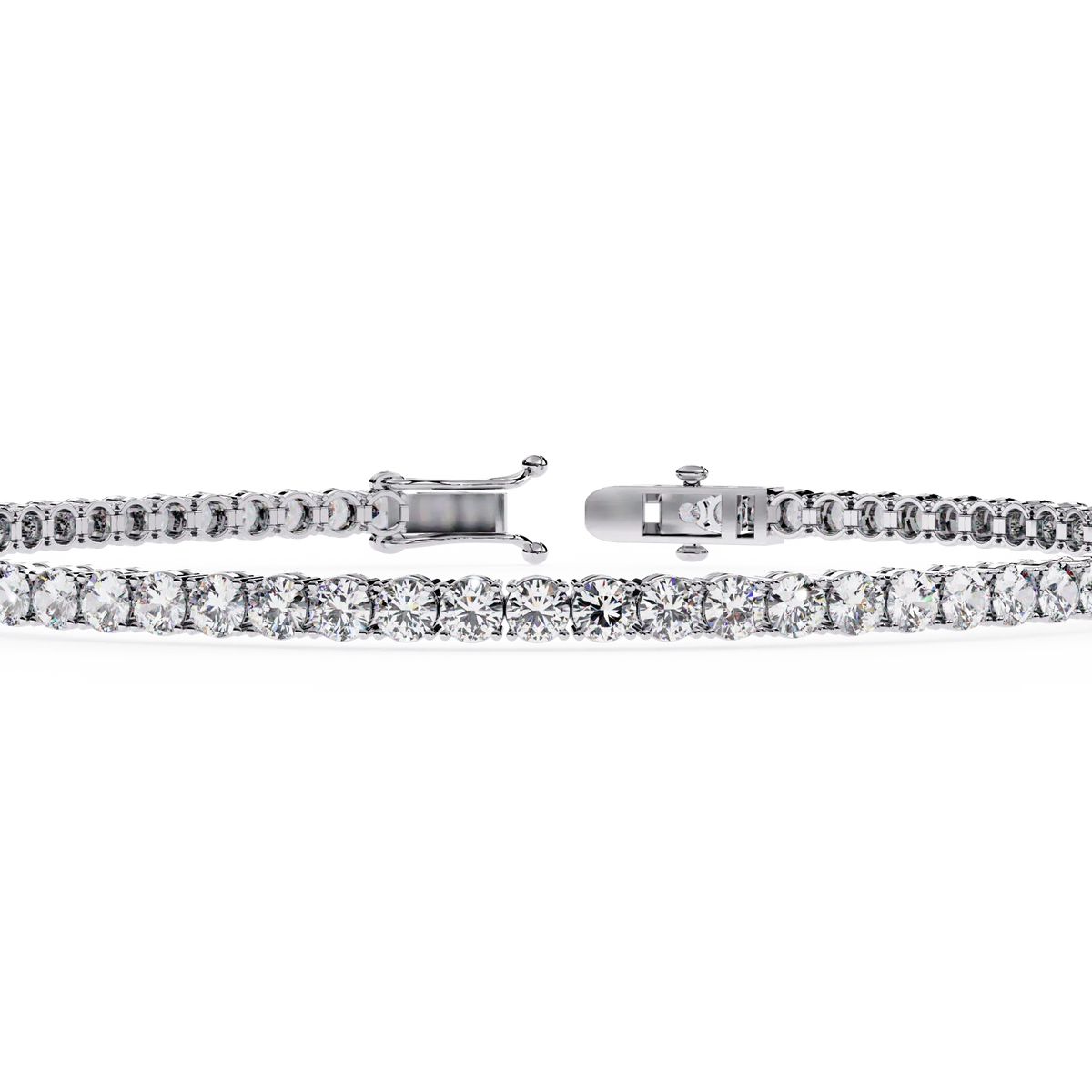 Sleek Line Lab Grown Diamond Tennis Bracelet - Ophiratbf