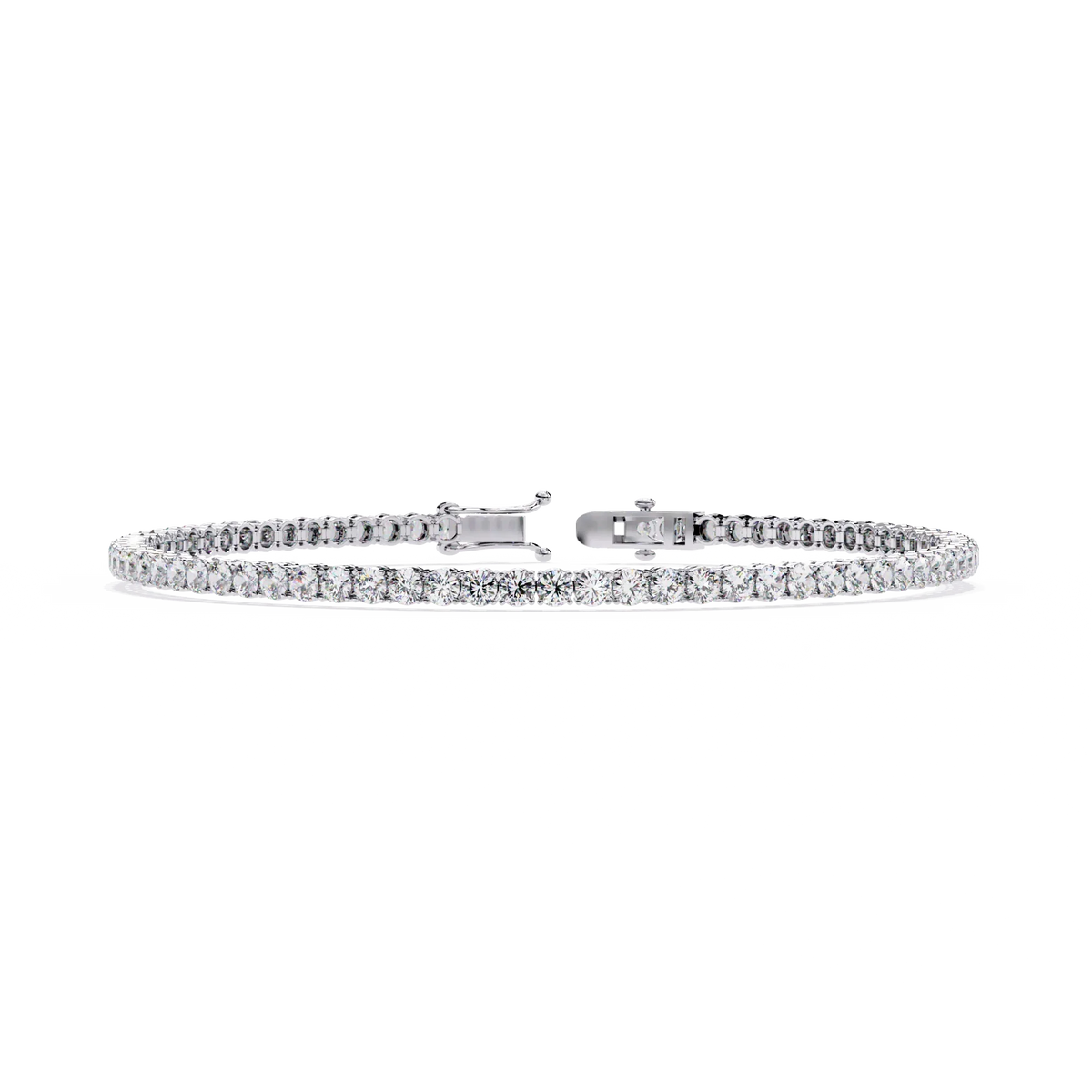 Sleek Line Lab Grown Diamond Tennis Bracelet - Ophiratbf