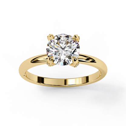 Rosella Hidden Halo Solitaire Ring