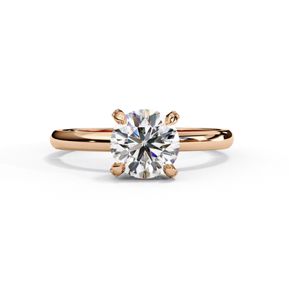 Rosella Hidden Halo Solitaire Ring