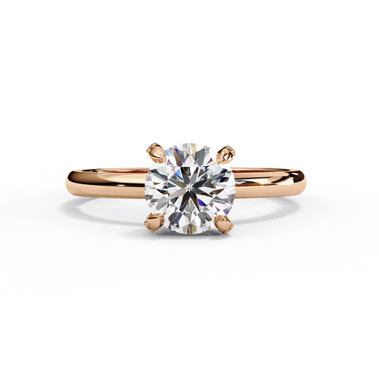 Rosella Hidden Halo Solitaire Ring