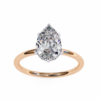 Aurora Lab Grown Diamond Pear Classic Ring - Ophiratbf