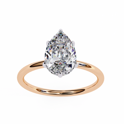 Aurora Lab Grown Diamond Pear Classic Ring