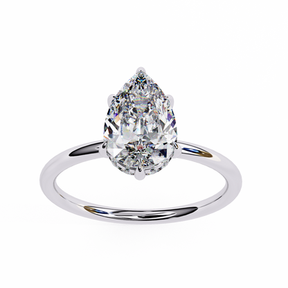 Aurora Lab Grown Diamond Pear Classic Ring