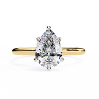 Aurora Lab Grown Diamond Pear Classic Ring - Ophiratbf