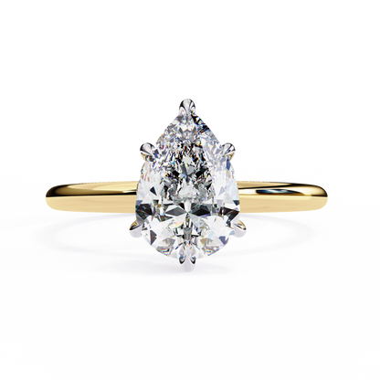 Aurora Lab Grown Diamond Pear Classic Ring