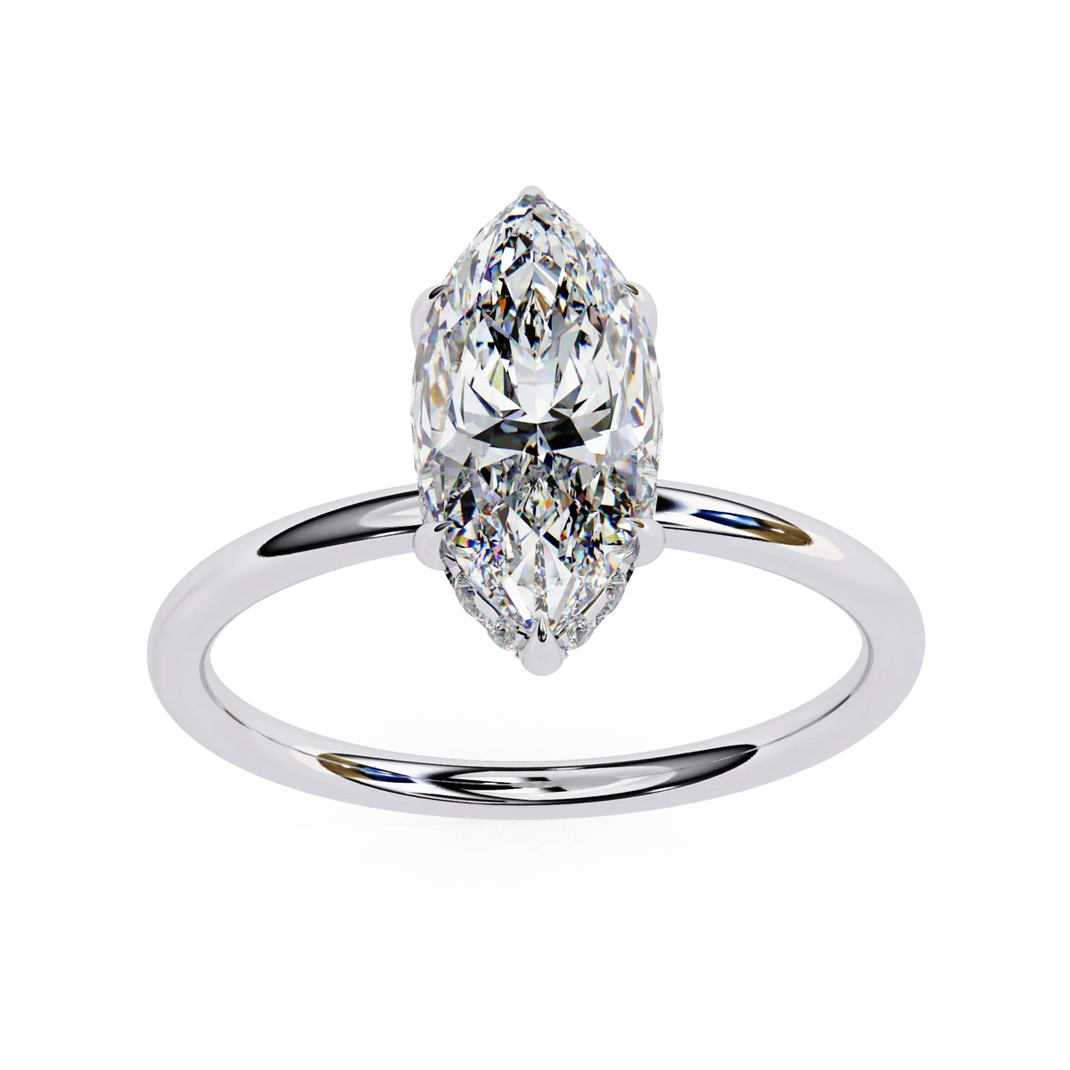 Elegent Lab Grown Diamond Marquise Solitaire - Ophiratbf