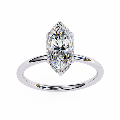 Elegent Lab Grown Diamond Marquise Solitaire