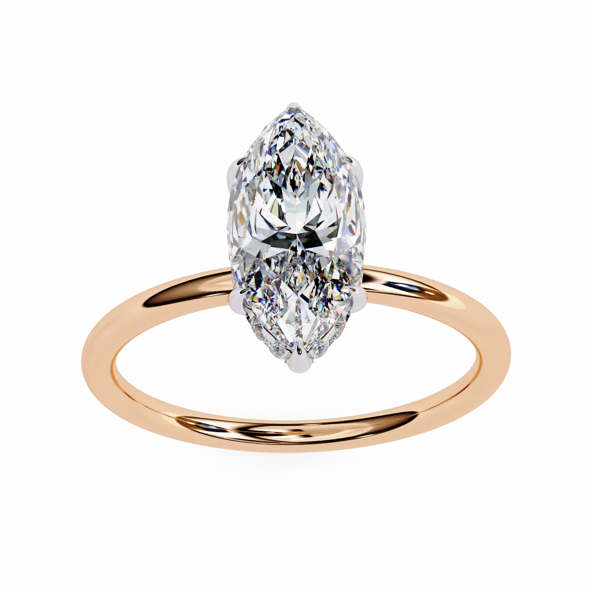 Elegent Lab Grown Diamond Marquise Solitaire - Ophiratbf