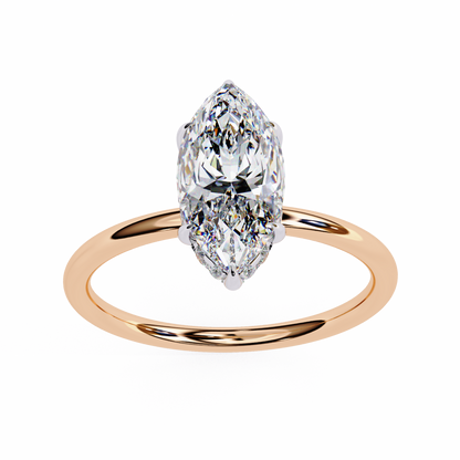 Elegent Lab Grown Diamond Marquise Solitaire