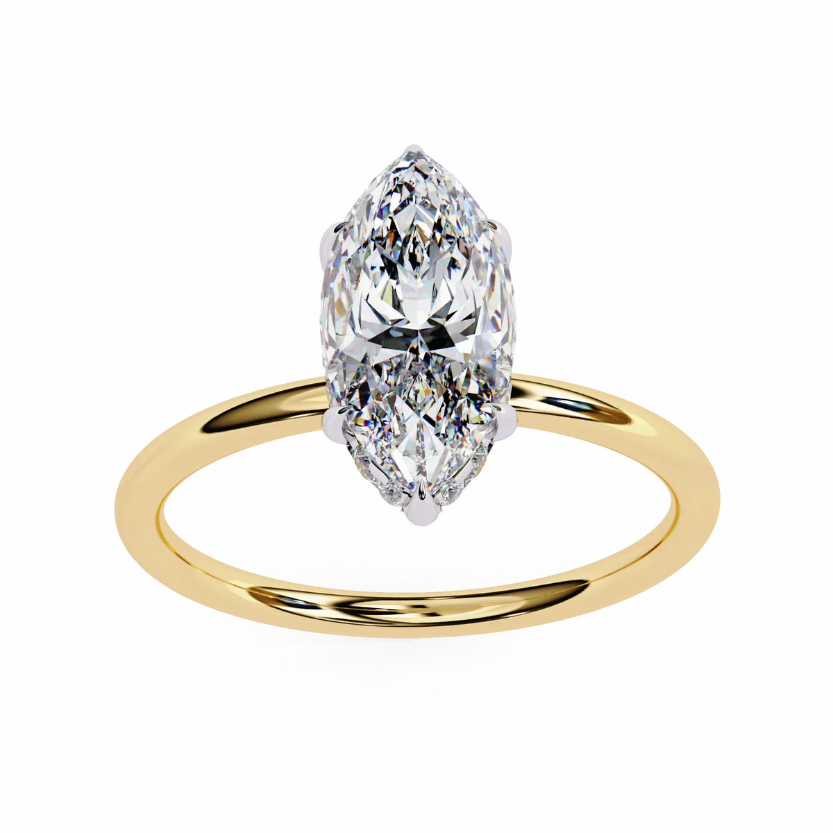 Elegent Lab Grown Diamond Marquise Solitaire - Ophiratbf
