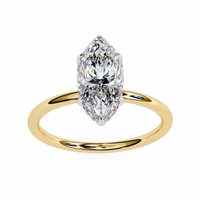 Elegent Lab Grown Diamond Marquise Solitaire - Ophiratbf