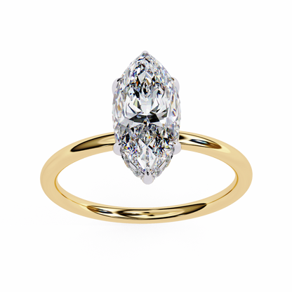 Elegent Lab Grown Diamond Marquise Solitaire