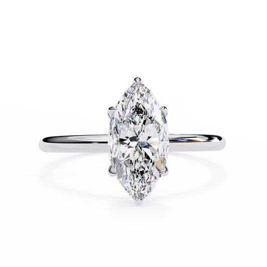 Elegent Lab Grown Diamond Marquise Solitaire