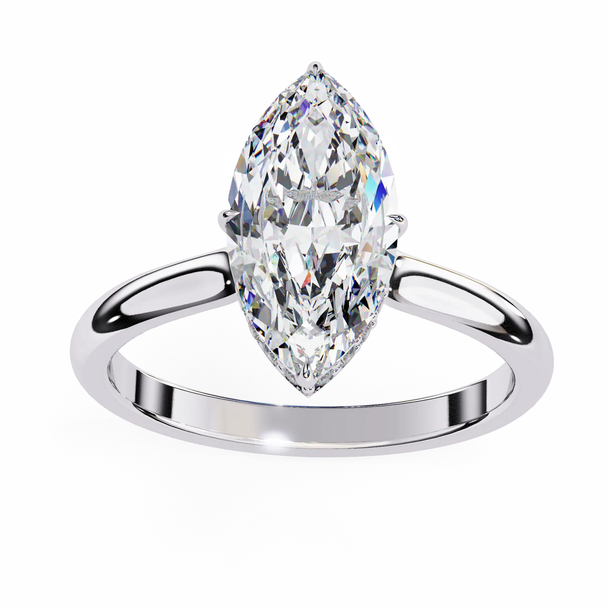 Beautiful Lab Grown Diamond Marquise Solitaire - Ophiratbf