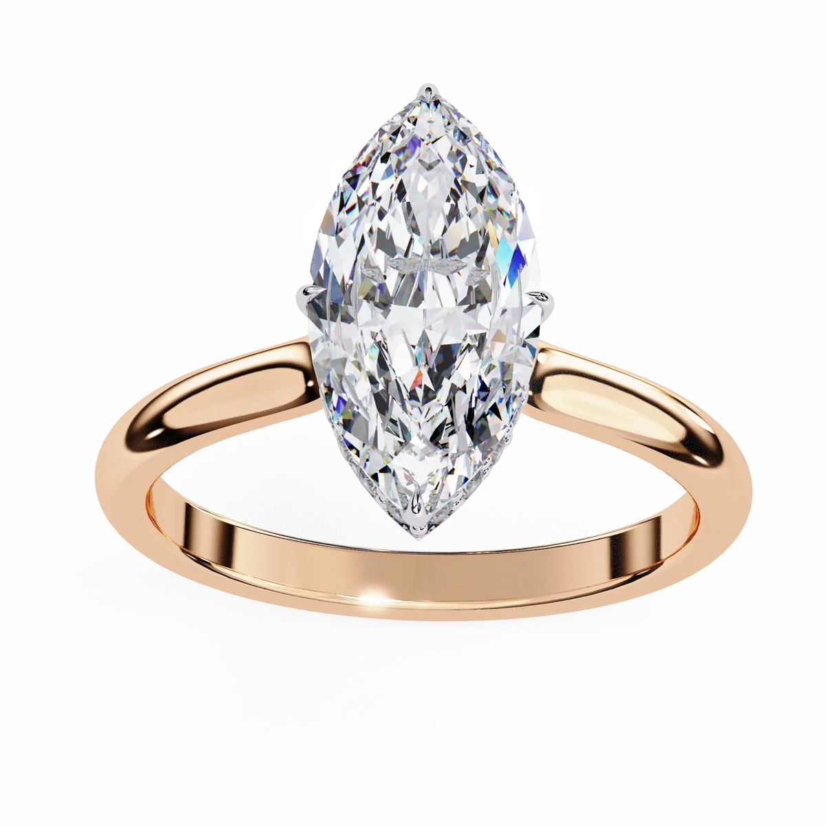 Beautiful Lab Grown Diamond Marquise Solitaire - Ophiratbf