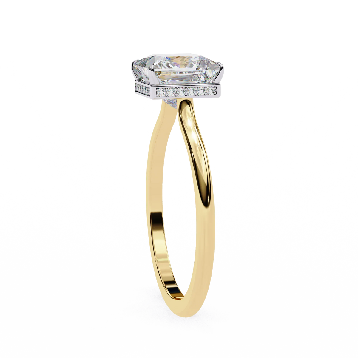 Stella Lab Grown Diamond Princess Solitaire Halo Ring - Ophiratbf