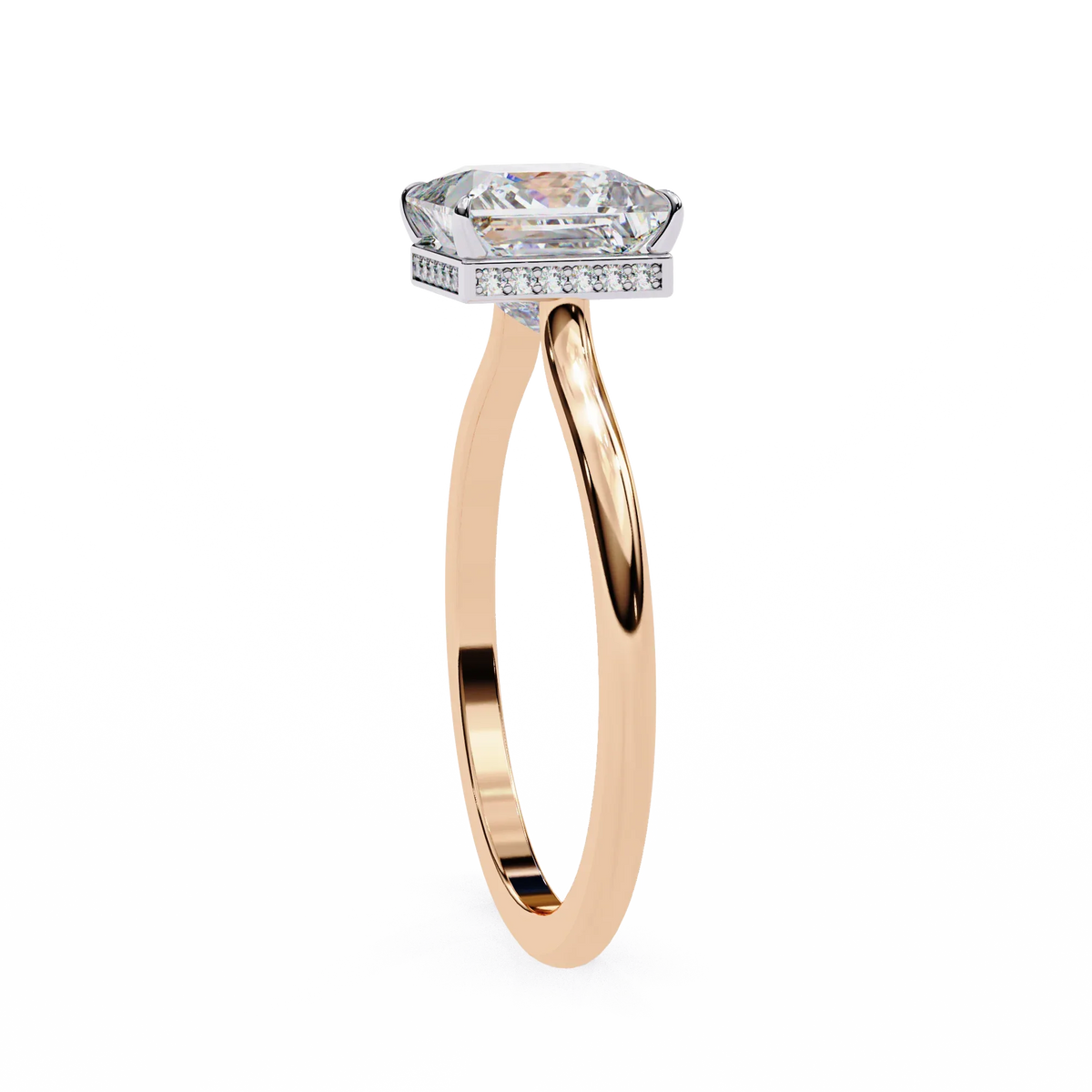Stella Lab Grown Diamond Princess Solitaire Halo Ring - Ophiratbf