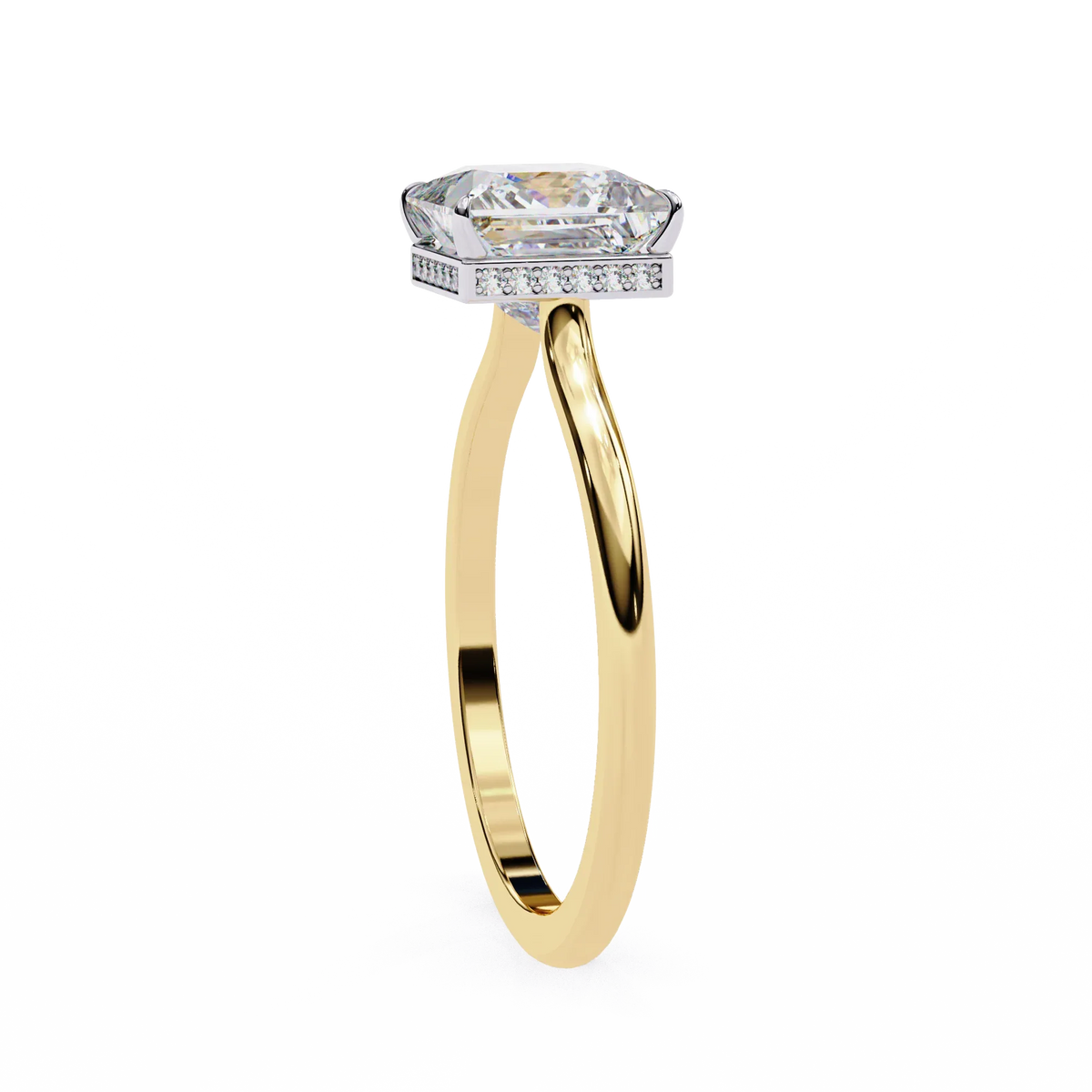 Stella Lab Grown Diamond Princess Solitaire Halo Ring - Ophiratbf