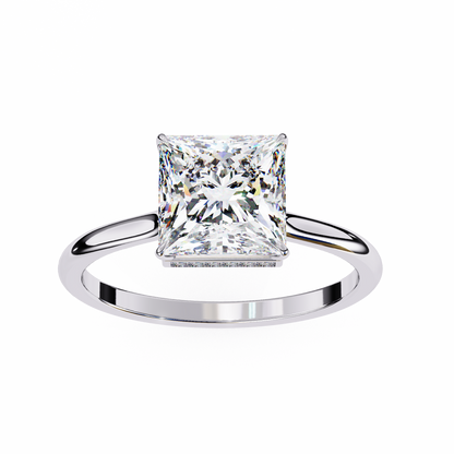 Stella Lab Grown Diamond Princess Solitaire Halo Ring