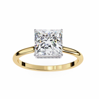 Stella Lab Grown Diamond Princess Solitaire Halo Ring - Ophiratbf