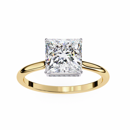 Stella Lab Grown Diamond Princess Solitaire Halo Ring
